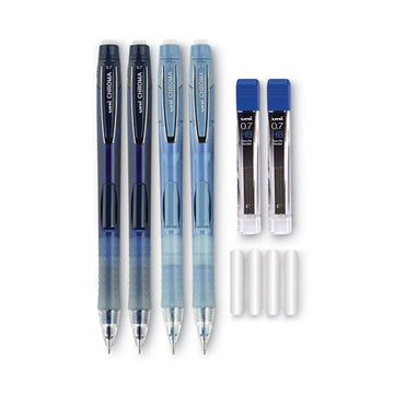 uni-ball® Chroma Mechanical Pencil Woth Leasd And Eraser Refills, 0.7 Mm, Hb (#2), Black Lead, Assorted Barrel Colors, 4-set freeshipping - TVN Wholesale